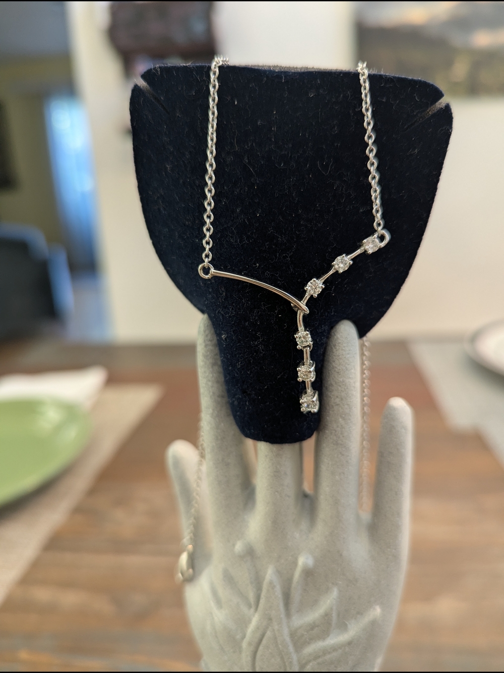 Montana Silversmiths Silver Y-Drop Necklace with Zirconias - Picture 7 of 9